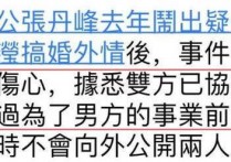 洪欣张丹峰近期的状况 张丹峰洪欣最近情况